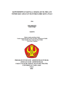 Image of KEPEMIMPINAN KEPALA SEKOLAH TK MELATI
TONDO KECAMATAN MANTIKULORE KOTA PALU