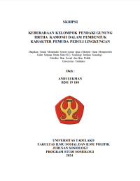 Image of KEBERADAAN KELOMPOK PENDAKI GUNUNG
TIRTHA KAMONJI DALAM PEMBENTUK
KARAKTER PEMUDA PEDULI LINGKUNGAN