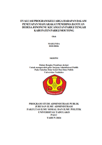 Image of EVALUASI PROGRAM KELUARGA HARAPANDALAM
PENETAPAN MASYARAKAT PENERIMA BANTUAN
DI DESA JONONUNU KECAMATAN PARIGI TENGAH 
KABUPATEN PARIGI MOUTONG