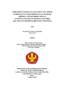 Image of IMPLEMENTASI KELAYAKAN RENCANA INDUK
PEMBANGUNAN KEPARIWISATAAN DAERAH
(RIPPDA) (STUDI OBJEK WISATA
TANJUNG SANJANGAN DI DESA SALUMBIA
KECAMATAN DONDO KABUPATEN TOLITOLI)