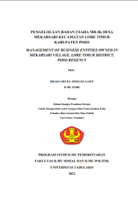 Image of PENGELOLAAN BADAN USAHA MILIK DESA
MEKARSARI KECAMATAN LORE TIMUR
KABUPATEN POSO
