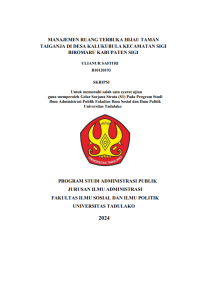 Image of MANAJEMEN RUANG TERBUKA HIJAU TAMAN 
TAIGANJA DI DESA KALUKUBULA KECAMATAN SIGI 
BIROMARU KABUPATEN SIGI