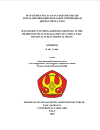 Image of Manajemen Pelayanan Logistik Obat di Instalasi Farmasi Rumah Sakit Umum Daerah (RSUD) Undata Palu.